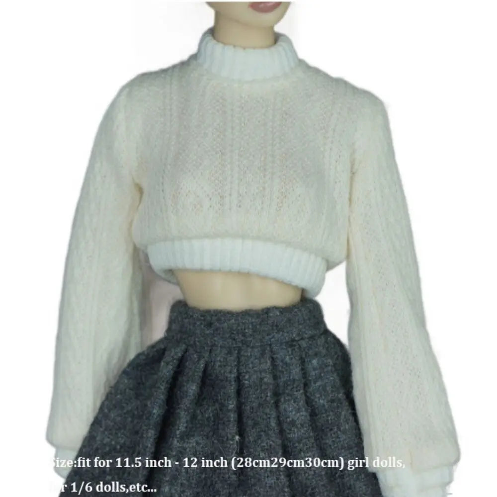 Handmade Knitted Doll Sweater Multicolor Top for 1/6 Dolls Doll Clothing Accessory Nixie