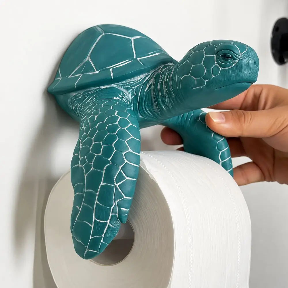3D Printed Sea Turtle Toilet Paper Holder – Coastal Decor Toilet Paper Holder Nixie