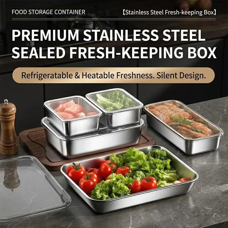 Stainless Steel Food Storage Container with Airtight Lid Food Storage Container Nixie