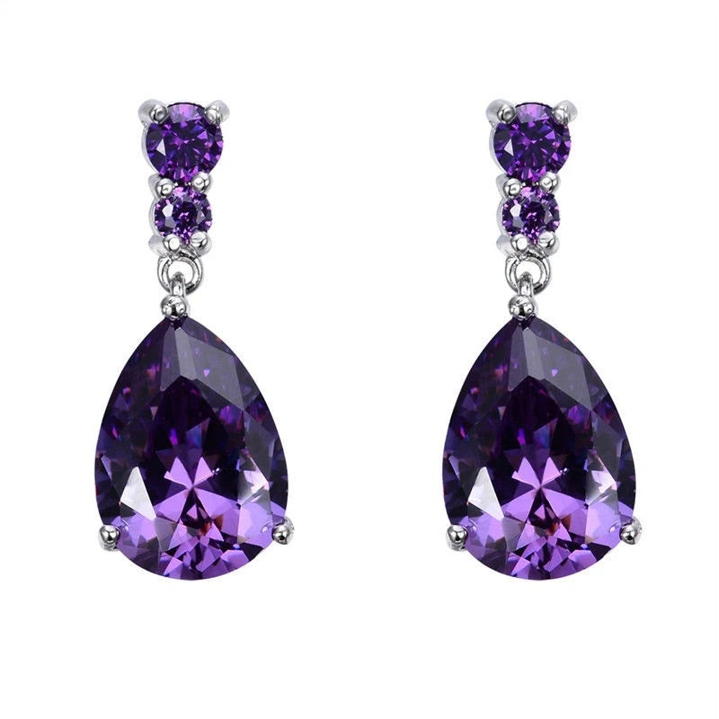 Women's Crystal Teardrop Drop Earrings – Wedding & Party Jewelry