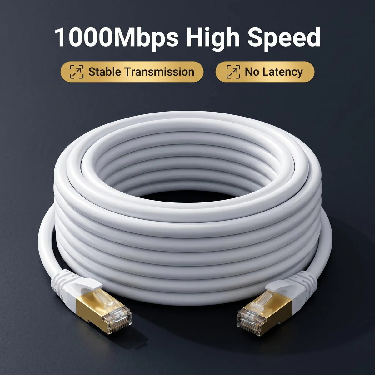 Cat6 Ethernet Cable RJ45 UTP 1000Mbps LAN Cord – PC, PS5 & Xbox Ethernet Network Cable Nixie