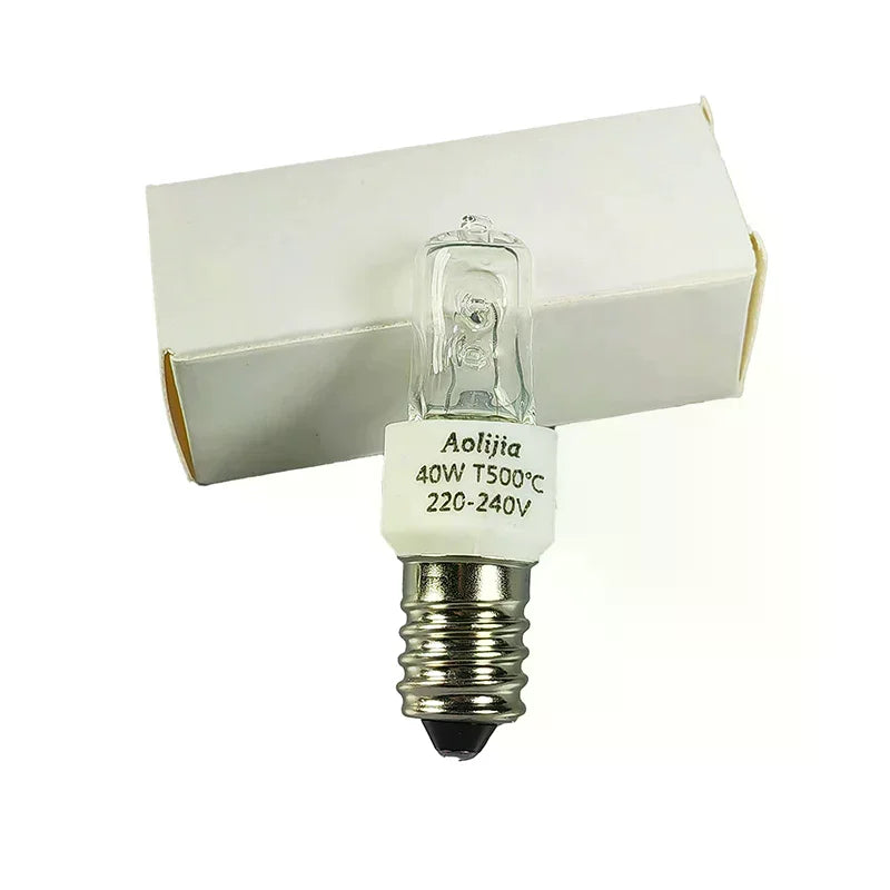 E14 Halogen Oven Light Bulb 25W/40W 500°C High Temp Resistant Halogen Oven Bulb Nixie