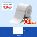 NIIMBOT B1/B21/B3S Waterproof Color Label Sticker Roll Thermal Label Roll Nixie White 40x30mm
