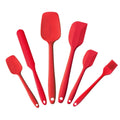 6-Piece Food Grade Silicone Spatula Set – Baking & Cooking Kit Silicone Spatula Set Nixie Red Spatula Set