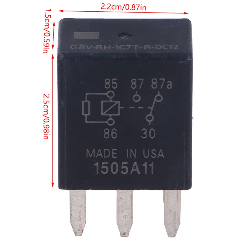 12V Automotive Relay SPDT 35A 5-Pin | G8V-RH-1C7T-R-DC12 Automotive Relay Nixie