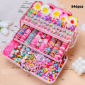 546-Pc Girls Hair Accessories Set – Bow Clips & Elastic Bands Girls Hair Accessories Nixie 546pcs-No box