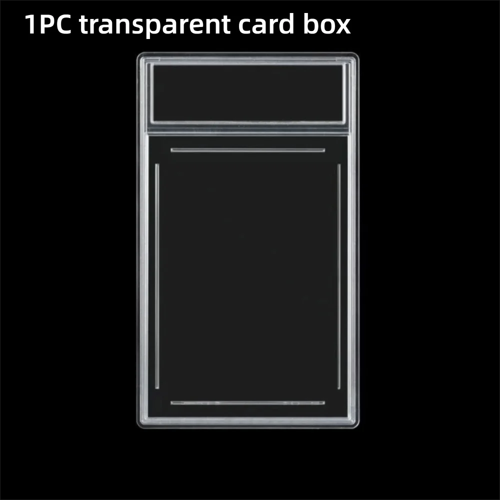 Transparent 35PT Trading Card Case UV Protection Collectible Box Trading Card Case Nixie Style B -1pc-