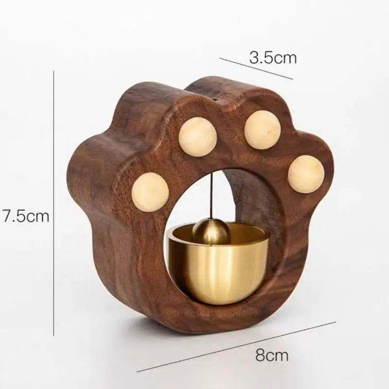 Cat Paw Wind Chime Doorbell – Cute Brass Bell Door Alert Wind Chime Doorbell Nixie