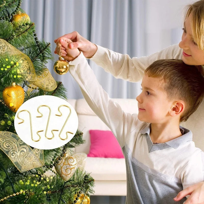 50pcs Metal S-Shaped Christmas Ornament Hooks – Tree Ball Hangers Christmas Ornament Hooks Nixie