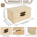 Unfinished Wooden Treasure Box with Lid & Hasp – DIY Craft Wooden Craft Box Nixie 20Pcs Style 1