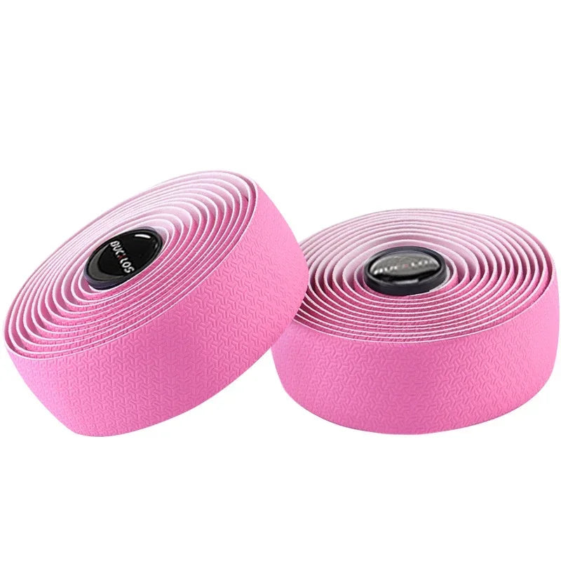 BUCKLOS Road Bike Handlebar Tape – Anti-Slip PU EVA Bar Wrap Handlebar Tape Nixie M2-PINK