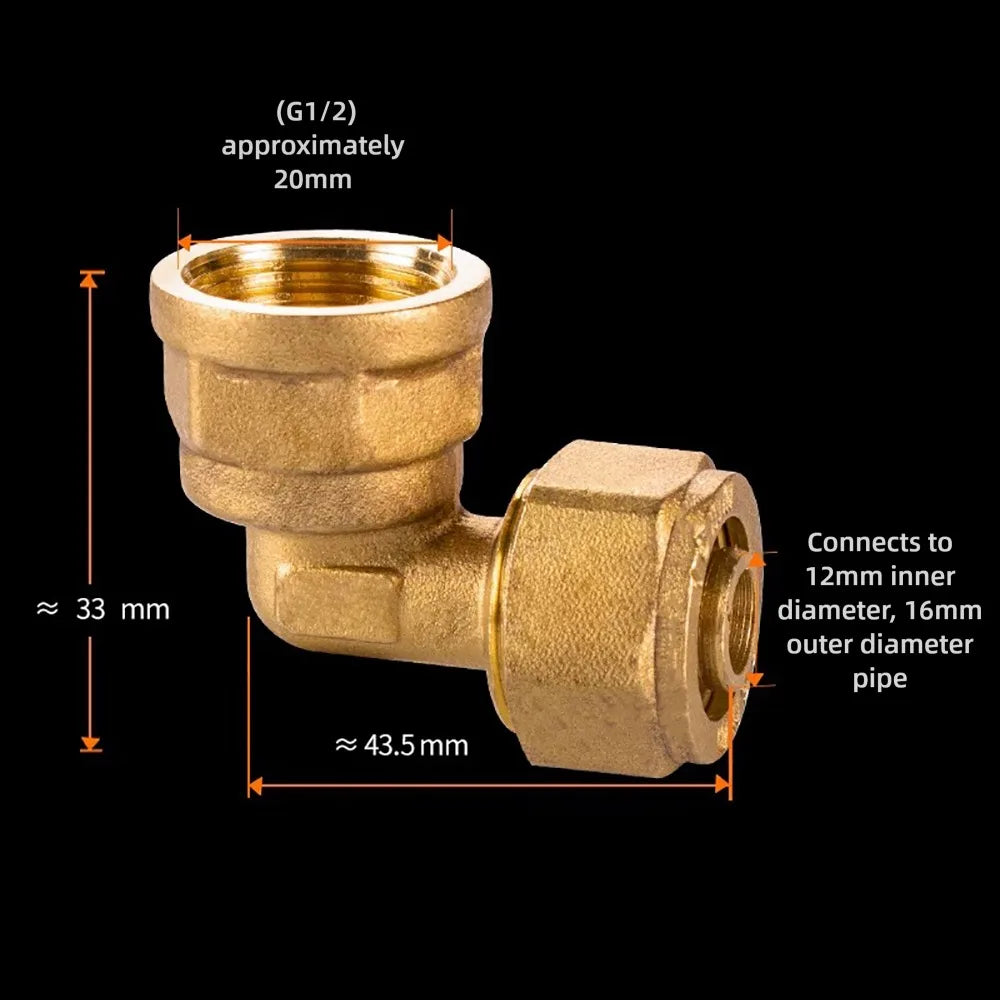 Brass Pipe Fitting Male/Female Thread Solar Water Heater 2/3 Way Brass Pipe Fitting Nixie 5