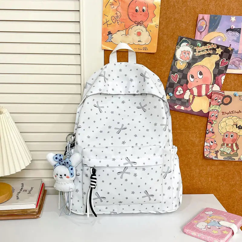 Korean Floral School Backpack – Lightweight Girls Bag School Backpack Nixie