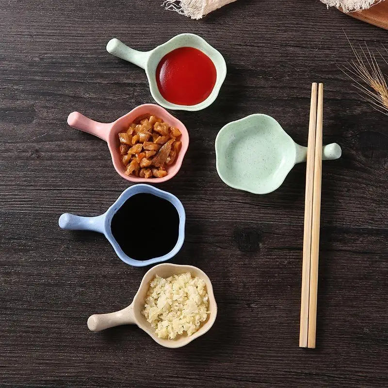 Wheat Straw Seasoning Dish | Japanese Dipping Bowl BPA-Free Dipping Sauce Dish Nixie