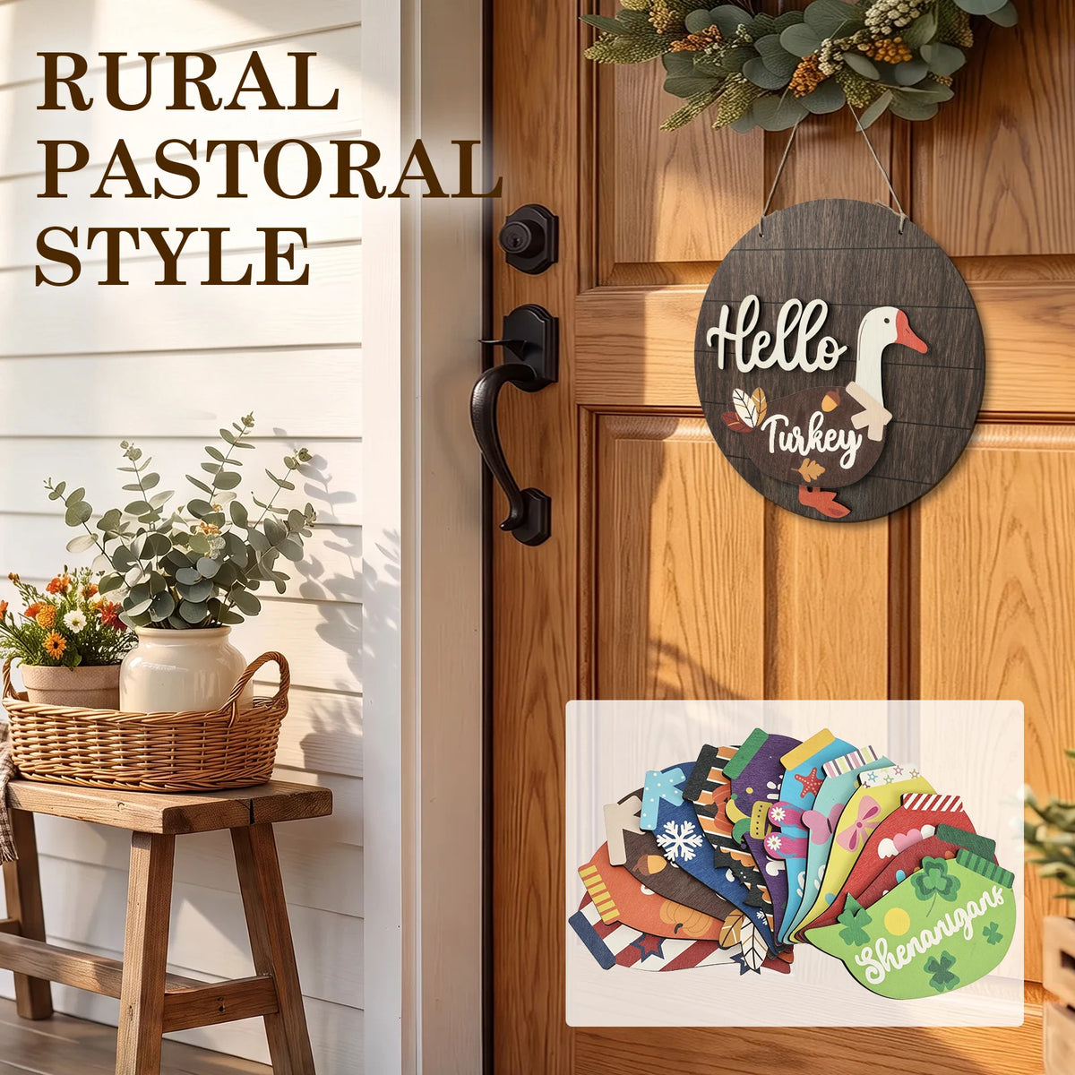 Interchangeable Wooden Goose Decor – 12 Seasonal Costumes Seasonal Home Decor Nixie