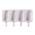 4-Pack Silicone Popsicle Molds with Wooden Sticks | Ice Cream Bar Popsicle Mold Set Nixie L 1pcs
