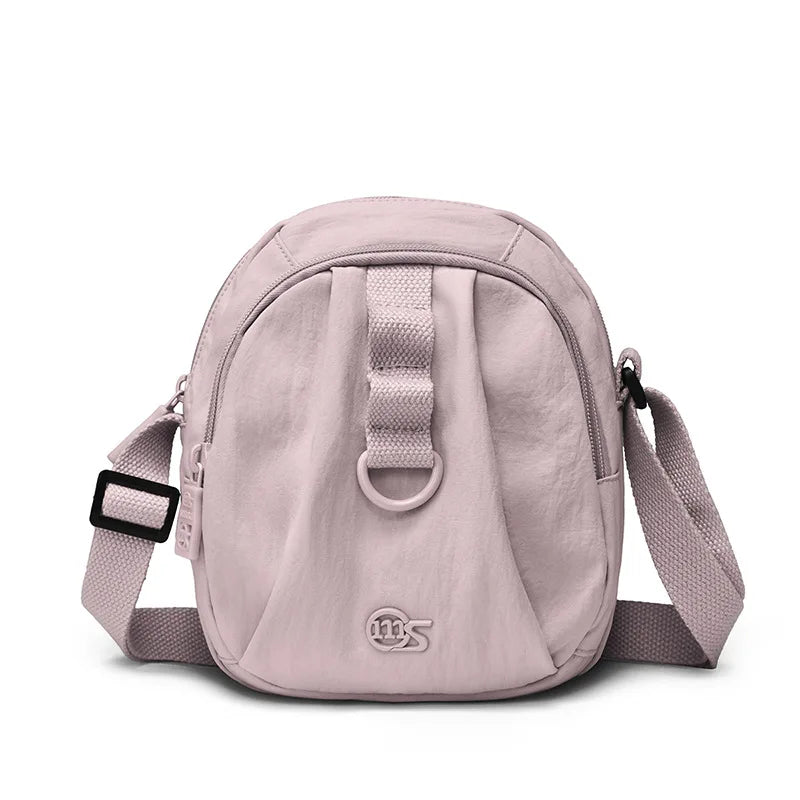 Mini Crossbody Bag for Women – Nylon Shell Shoulder Bag Mini Crossbody Bag Nixie Light pink