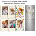 DIY Wooden Picture Frames Set with Markers & Stickers – 12 Pack