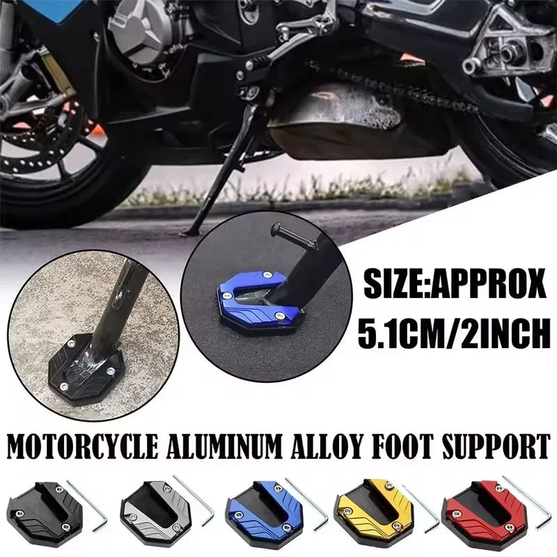 Aluminum Alloy Motorcycle Kickstand Extension Foot Pad Side Stand Kickstand Extension Pad Nixie