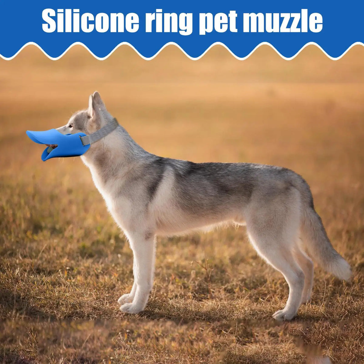 Cute Duck Silicone Dog Muzzle – Breathable & Adjustable Dog Muzzle Nixie