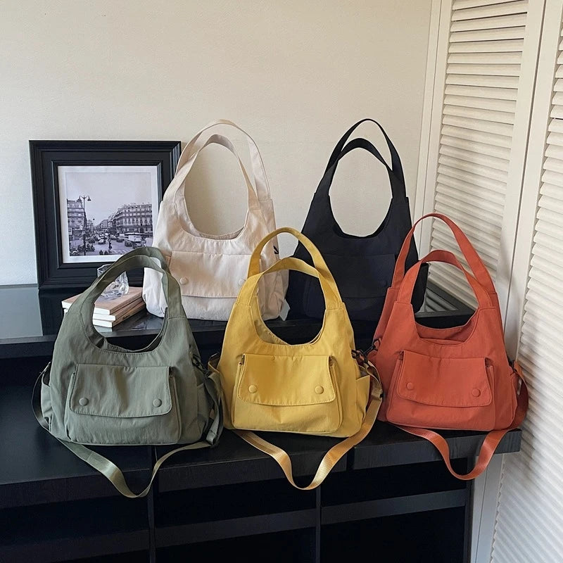 Korean Women's Large Crossbody Tote Shoulder Bag | Polyester Crossbody Shoulder Bag Nixie