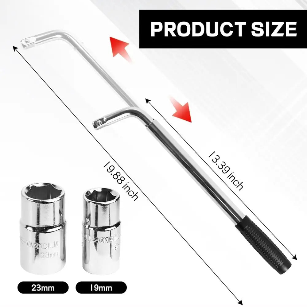 Telescoping Lug Wrench 17/19/21/23mm with Sockets | Car Repair Telescoping Lug Wrench Nixie