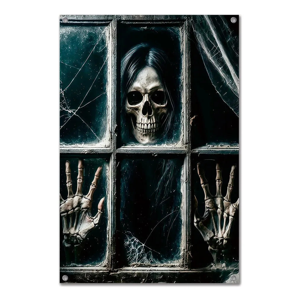 Halloween Fake Window Curtain Banner – Non-Woven Fabric 80×120cm Halloween Wall Banner Nixie 10