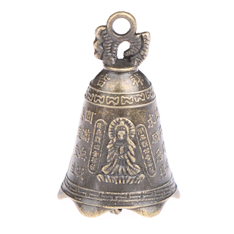 Chinese Guanyin Mini Bell – Bronze Feng Shui Antique Sculpture Decorative Sculpture Bell Nixie One Size