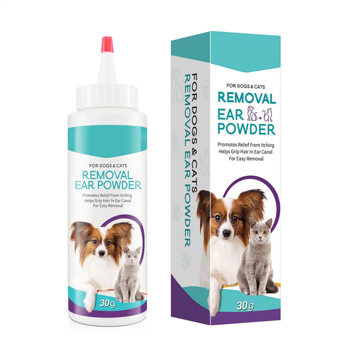 30g Pet Ear Powder – Dog & Cat Ear Cleaning & Deodorizing Pet Ear Powder Nixie
