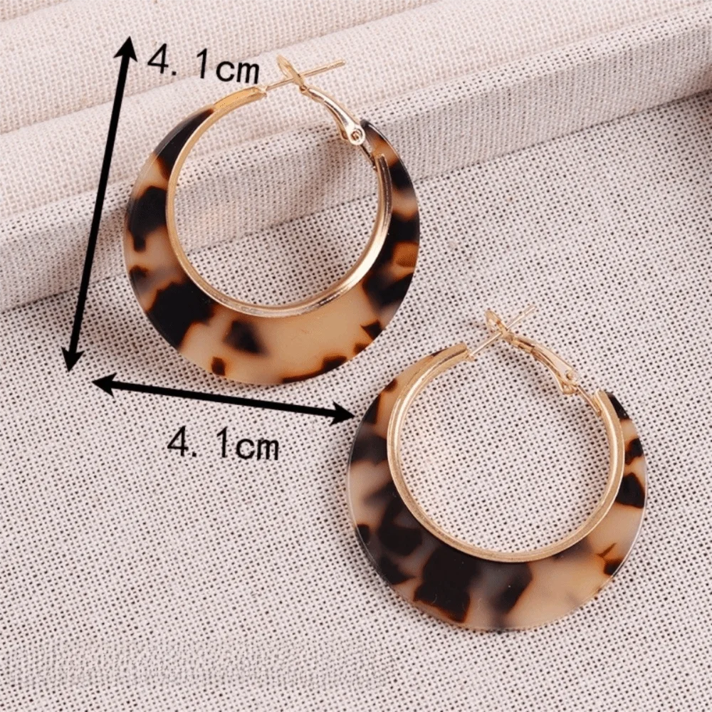 Leopard Print Hoop & Drop Earrings Set – 3 or 6 Pairs Drop Hoop Earrings Nixie