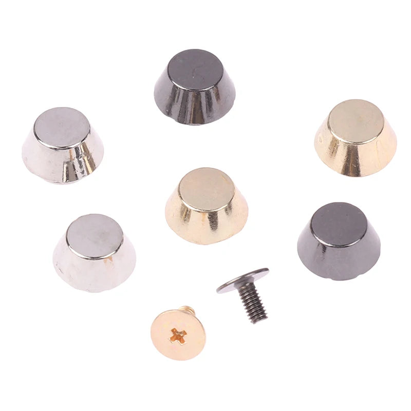 10 Sets Metal Bag Feet Bottom Rivets for DIY Leather Crafts Leather Craft Rivets Nixie
