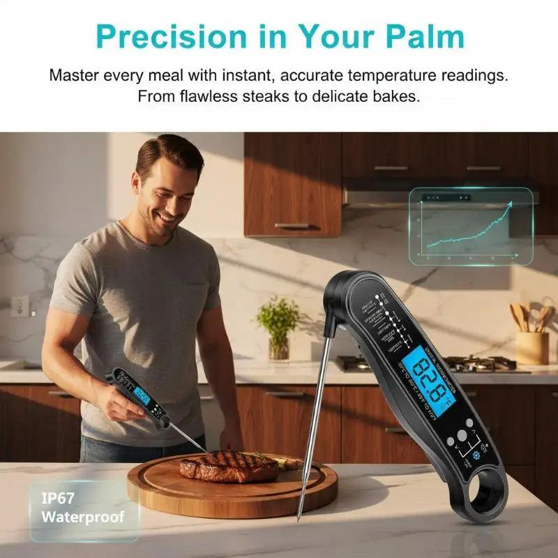 Dual Probe Digital Meat Thermometer for BBQ & Kitchen Meat Thermometer Nixie