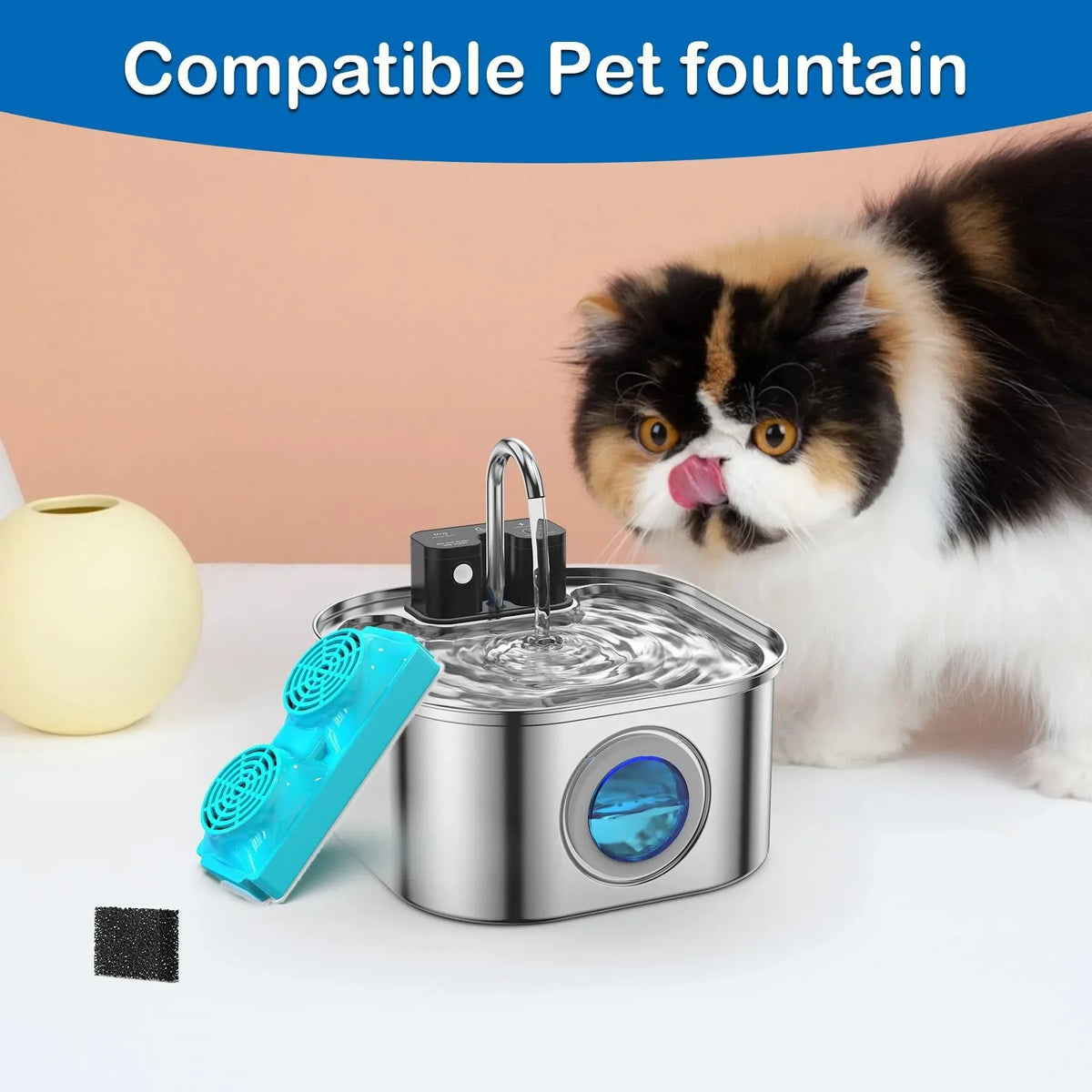 Cat Water Fountain Replacement Filters – Pet Water Purifier Pet Fountain Filter Nixie