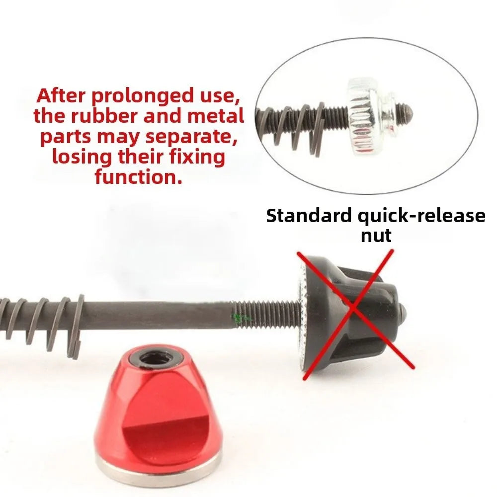 Aluminum Alloy Bicycle M5 Quick Release Axle Hub Nut Cap Bicycle Hub Nut Nixie