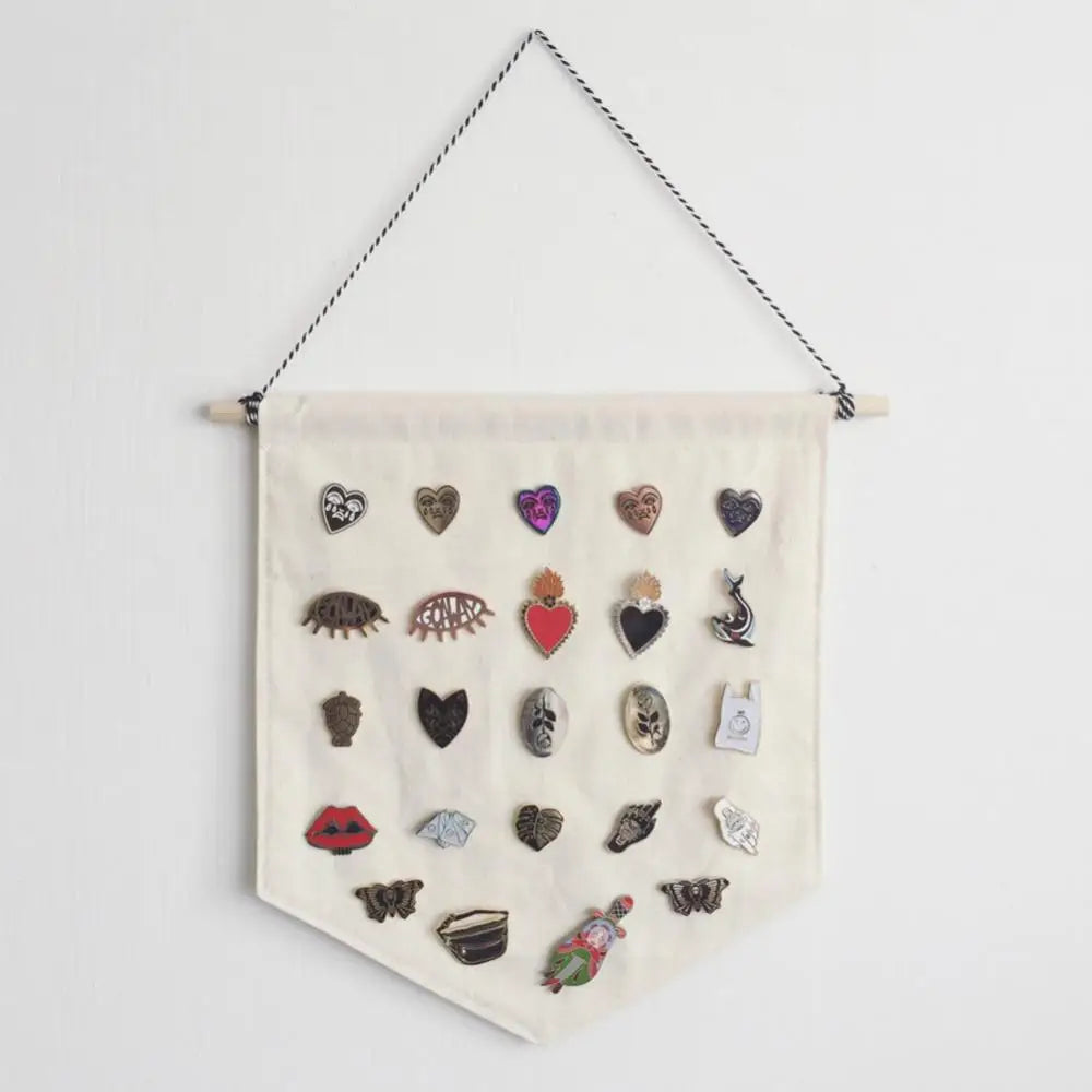 Nordic Pin Display Pennant | Brooch & Badge Wall Organizer Pin Display Pennant Nixie