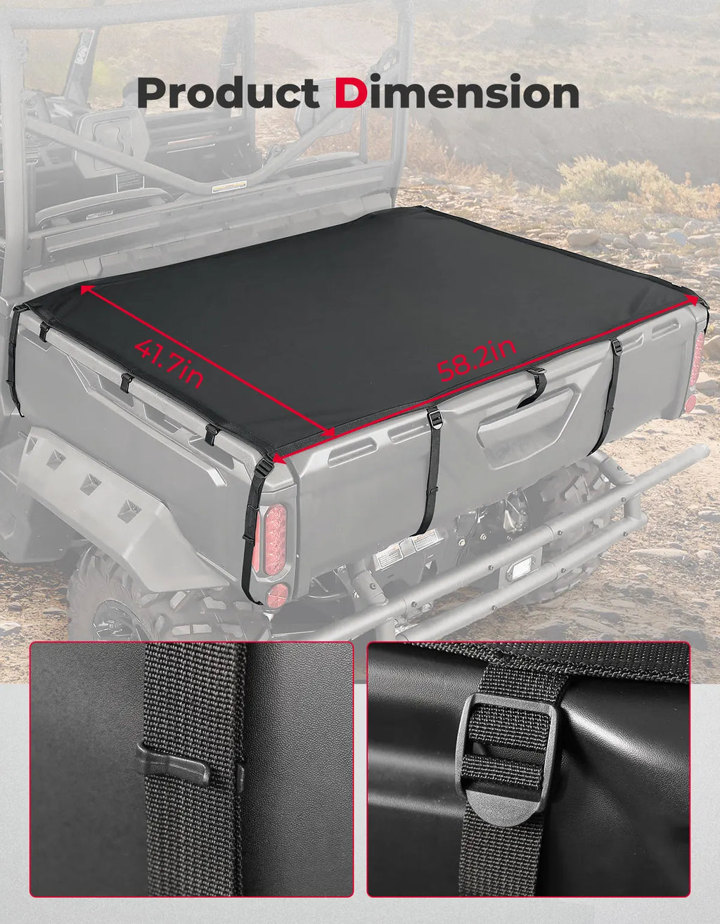 Can-Am Defender Tonneau Cover – Waterproof UV50+ Cargo Bed Cover UTV Cargo Bed Cover Nixie