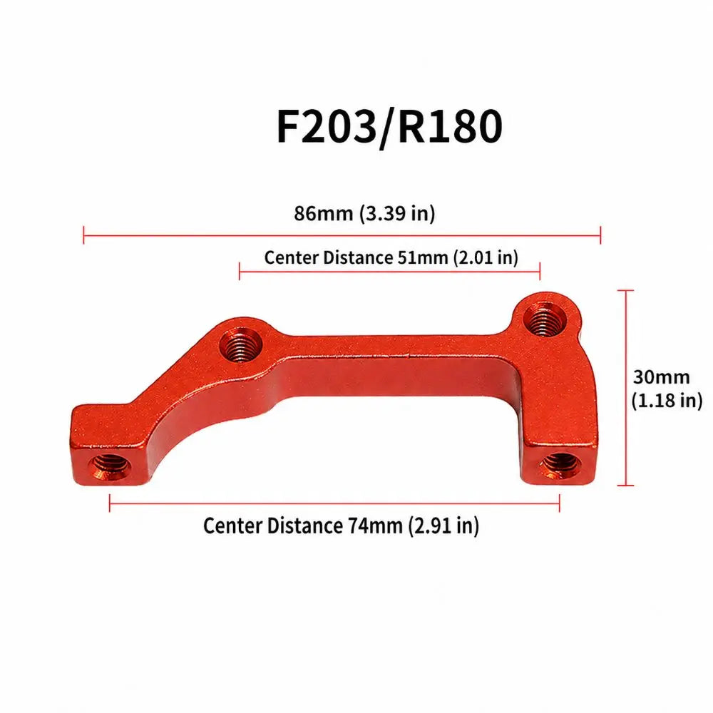 Red CNC Aluminum IS Mount Disc Brake Caliper Adapter R203