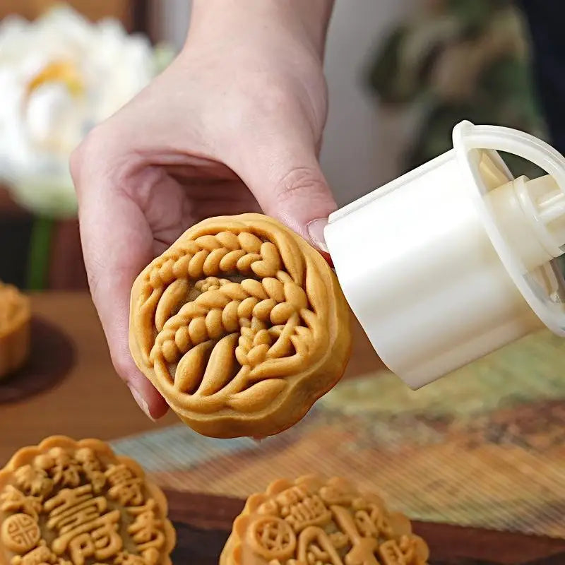 DIY Mooncake Mold Set – Hand Press Pastry Mould | BPA-Free Pastry Baking Mold Nixie