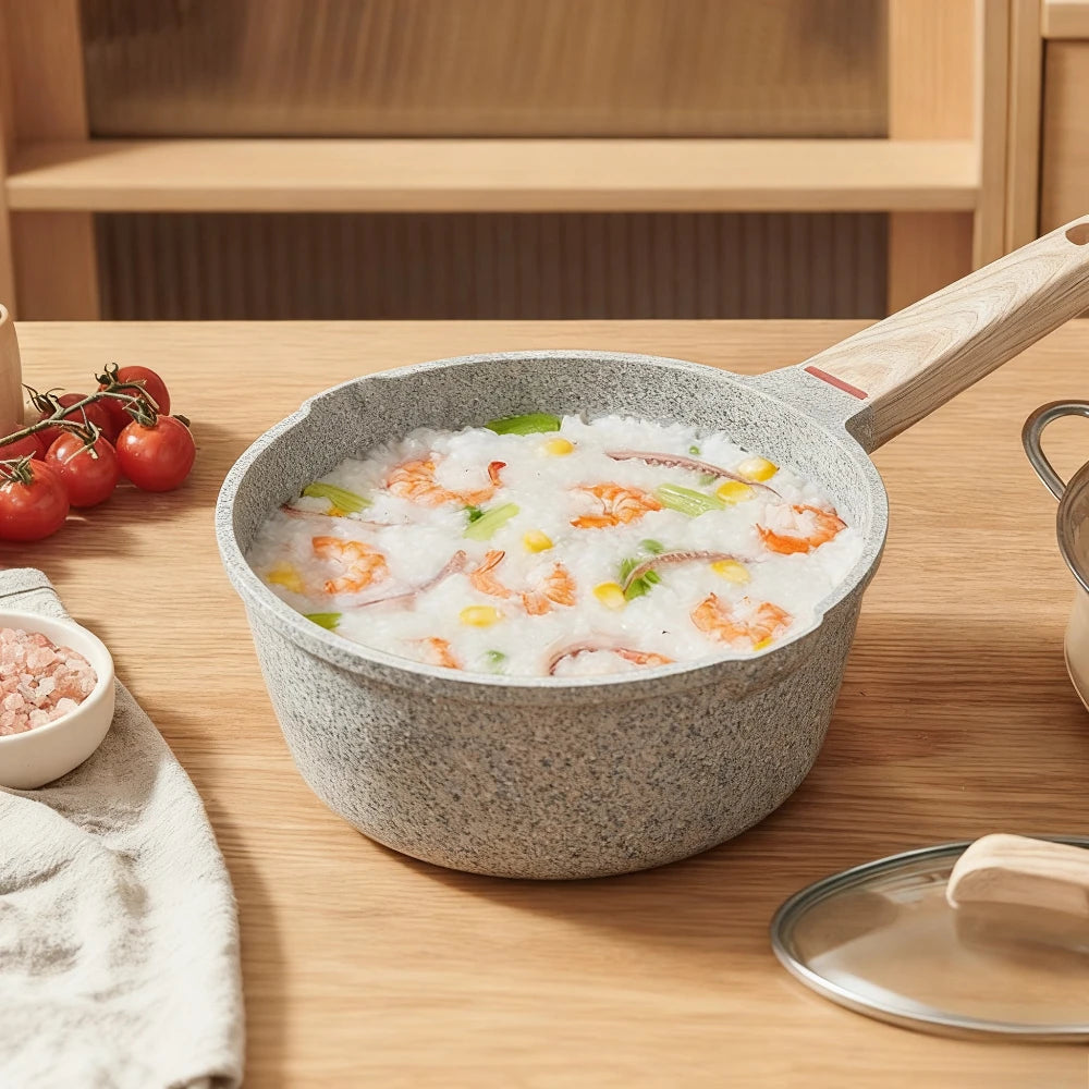 FEB.WIND Nonstick Milk Pot with Lid – Die Cast Soup & Baby Pan Nonstick Milk Pot Nixie