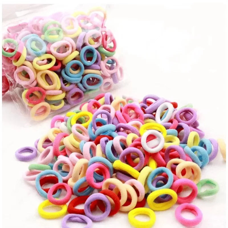 200–1000pcs Colorful Nylon Elastic Hair Bands for Women & Girls Elastic Hair Bands Nixie