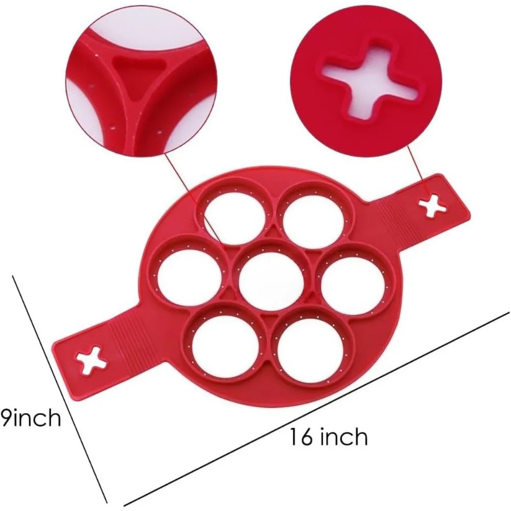 Silicone Pancake & Egg Ring Mold – Non-Stick Reusable Maker