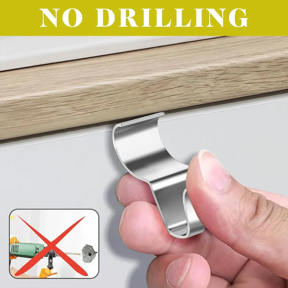 10Pcs No-Drill Vinyl Siding Hooks – Stainless Steel Wainscot Siding Wall Hooks Nixie