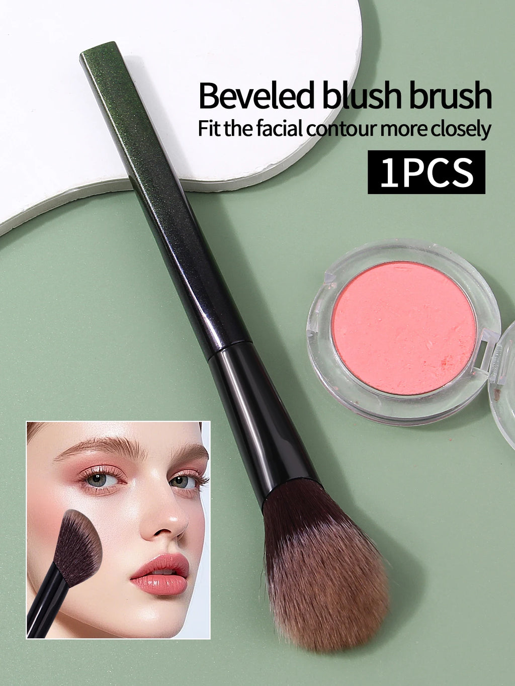 Angled Contour Blush & Highlight Brush – Multi-Use Makeup Tool Makeup Brush Nixie