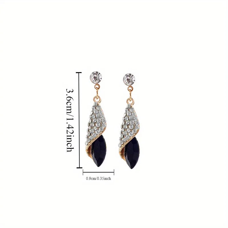 Crystal Water Drop Earring & Necklace Set for Women Jewelry Gift Set Nixie