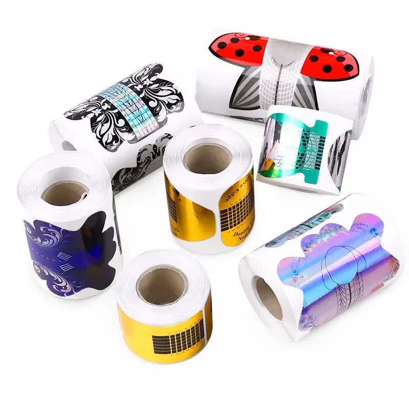 100PCS Nail Form Stickers for Gel & Acrylic Extensions | Pro Kit Nail Extension Forms Nixie