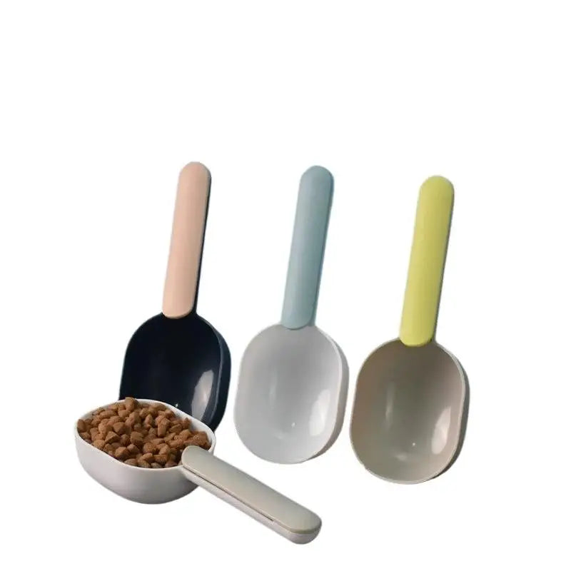 Pet Food Scoop with Bag Clip – Cat & Dog Measuring Spoon Pet Food Scoop Nixie