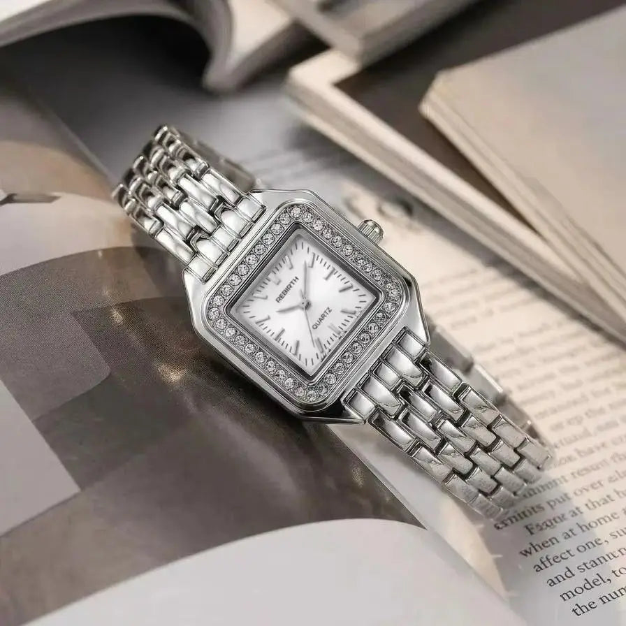 REBIRTH Business Classic Quartz Watch – Silver | Minimalist Quartz Wristwatch Nixie