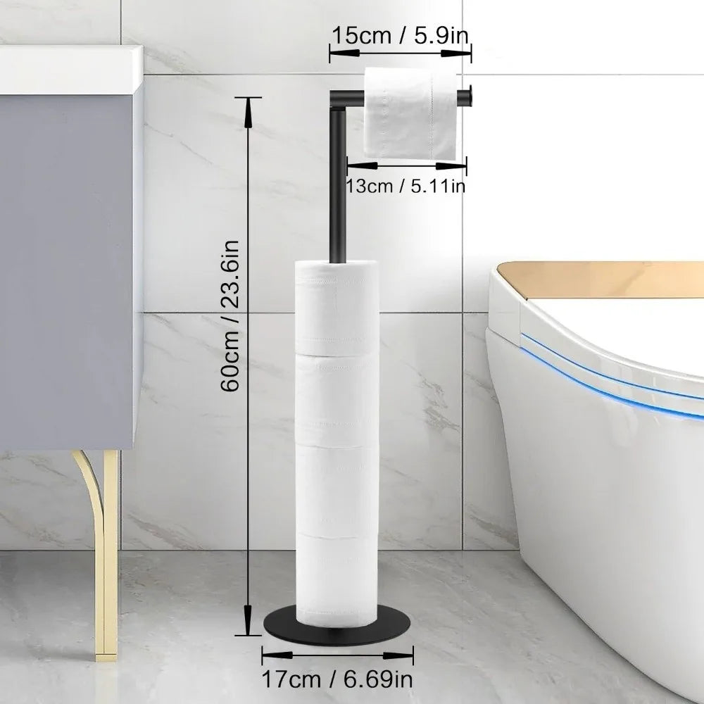 Freestanding Stainless Steel Toilet Paper Holder Stand Toilet Paper Holder Nixie