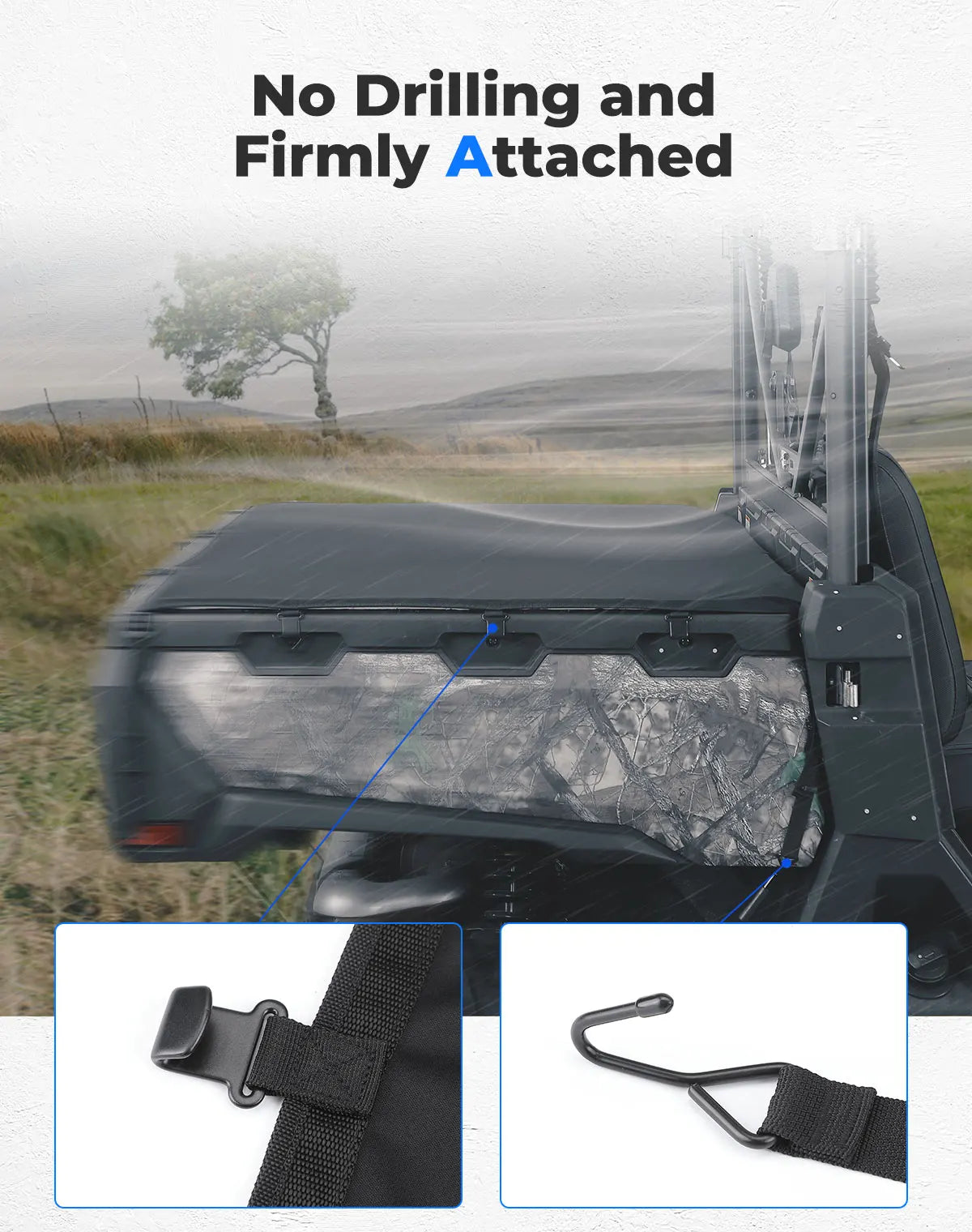 UTV Soft Cargo Bed Cover UV50+ – CFMOTO UFORCE 1000 & 1000 XL UTV Cargo Bed Cover Nixie