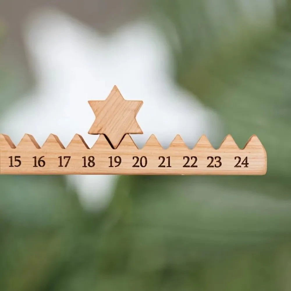 Wooden Christmas Advent Countdown Calendar Stair Decoration Advent Calendar Decoration Nixie